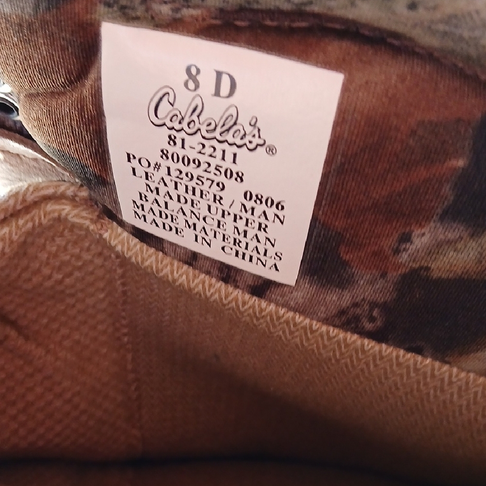 Cabela's Camouflage Leather Boots - Picture 3 of 9
